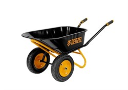 Тачка строительная, усиленная, объем 120 л, 350 кг, двухколесная, колесо 16х4.00-8 Denzel 13657
