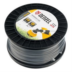 Леска для триммера двухкомпонентная круглая, 3,0мм х 123м, на DIN катушке EXTRA CORD Denzel 9011 - фото 90359