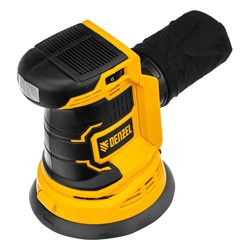 Машина шлифовальная эксцентриковая аккумуляторная COS-125-0, 18В Li-Ion Denzel 9704 - фото 98005