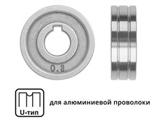 Ролик подающий ф 30/10 мм, шир. 10 мм, проволока ф 0,8-1,0 мм (U-тип) (для мягкой проволоки: алюминий) 9919