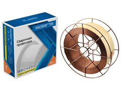 Проволока сварочная омедненная ER 70S-6 ф1,0мм (катушка BS300 15 кг) SOLARIS (аналог СВ08Г2С) 10003