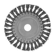 Щетка для УШМ 150 мм, посадка 22.2 мм, плоская, крученая металлическая проволока Сибртех 10834