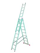 Алюминиевая трехсекционная лестница 3х9 Krause Corda 013392 11116