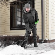 Лопата для уборки снега пластиковая Profi, 550 х 415 х 1405 мм, алюминиевый черенок, Palisad 11296