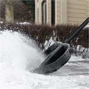 Лопата для уборки снега, поликарбонат, 460х400х1370 мм, стальной черенок, BASE Palisad 11300