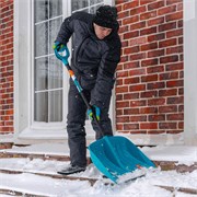 Лопата для уборки снега, полипропилен, 450х450х1355 мм, алюминиевый черенок, усиленная, LUXE Palisad 11303