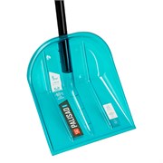 Лопата для уборки снега поликарбонат, 340х385х1340 мм, алюминиевый черенок, LUXE Palisad 11304