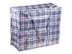 Сумка хозяйственная на молнии, в клетку, 60х50х25 см, PERFECTO LINEA (Материал: полипропилен) 11645