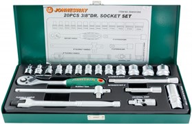 Набор головок торцевых 3/8"DR, 6-23 мм, 20 предметов Jonnesway S04H3120S 12373