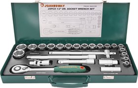Набор головок торцевых 1/2"DR, 10-32 мм, 25 предметов Jonnesway S04H4125S 12376