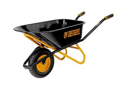 Тачка строительная, усиленная, объем 120 л, 220 кг, колесо 16х4.00-8 Denzel 13658