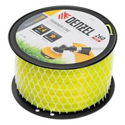 Леска для триммера звезда, 2,4мм х 260м, на DIN катушке FLEX CORD Denzel 9038