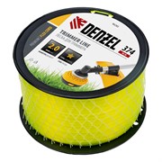 Леска для триммера звезда, 2,0мм х 374м, на DIN катушке FLEX CORD, Denzel 9039