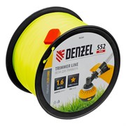 Леска для триммера звезда, 1,6мм х 552м, на DIN катушке FLEX CORD, Denzel 9040