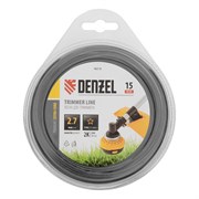 Леска для триммера двухкомпонентная звезда, 2,7мм х 15м, блистер EXTRA CORD Denzel 9066