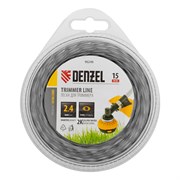 Леска для триммера двухкомпонентная эллипс 2,4мм х 15м, блистер EXTRA CORD, Denzel 9070