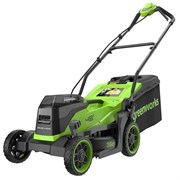 Газонокосилка аккумуляторная Greenworks GD24X2LM361, 2х24V, 36 см, бесщеточная, c 2хАКБ 4Ач и ЗУ 9403