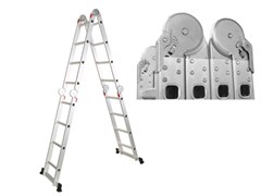 Лестница алюм. многофункц. 4х5 ступ. (стрем.-280см, лестн.-570см) 9415