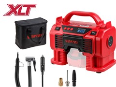Аккум. компрессор WORTEX CTI 1810 в кор. ALL1 XLT SOLO 18 В, 11 бар, 9/360 л/мин (160 PSI / 1100 кПа, цифровой манометр, 790 мм шланг, подсветка) 9501
