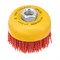 Щетка для УШМ, 75 мм, Чашка, нейлоновая щетина, М14 Denzel 10859