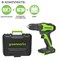 Дрель-шуруповерт аккумуляторная Greenworks 24V GD24DD35 (35 Нм), бесщеточная, с АКБ на 2 А*ч и ЗУ 5406